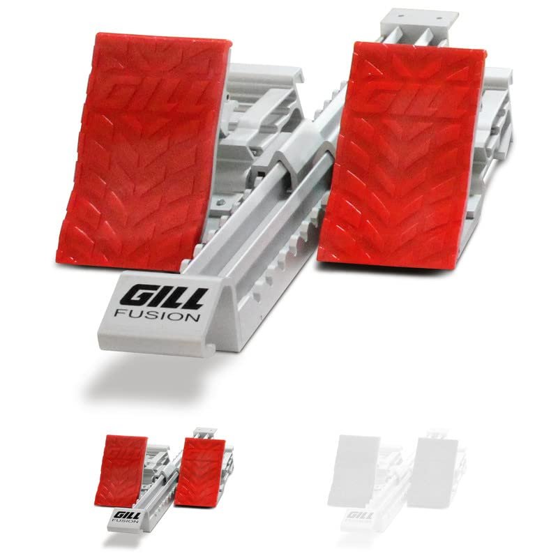 Fusion F4 Track & Field Starting Blocks - Track Blocks for Sprinting, High Level Starting Blocks Track and Field Competition, Sprinting Blocks Pedals Feature Four Angle Adjustments - Red