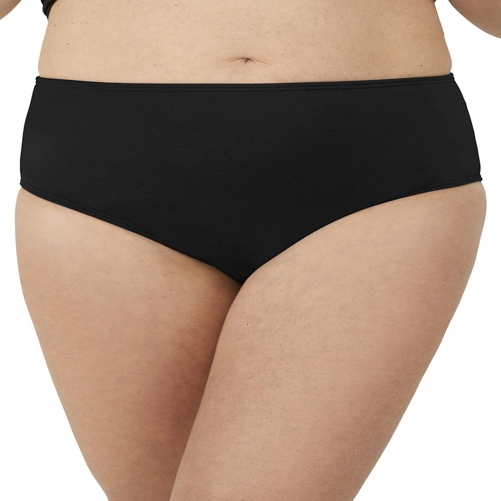 Amoena Women's Mykonos High Waist Panty Bikini Bottoms, Black