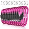 10 Pack Aluminum D Ring Key Rings Clips Locking Carabiner for Camping Fishing and Outdoor UseClips with Screw Gate Multicolored view 1