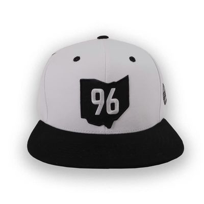 SUPPORTER SUPPLY CO. Columbus Ohio 96 Flat Brim Snapback Hat White/Black