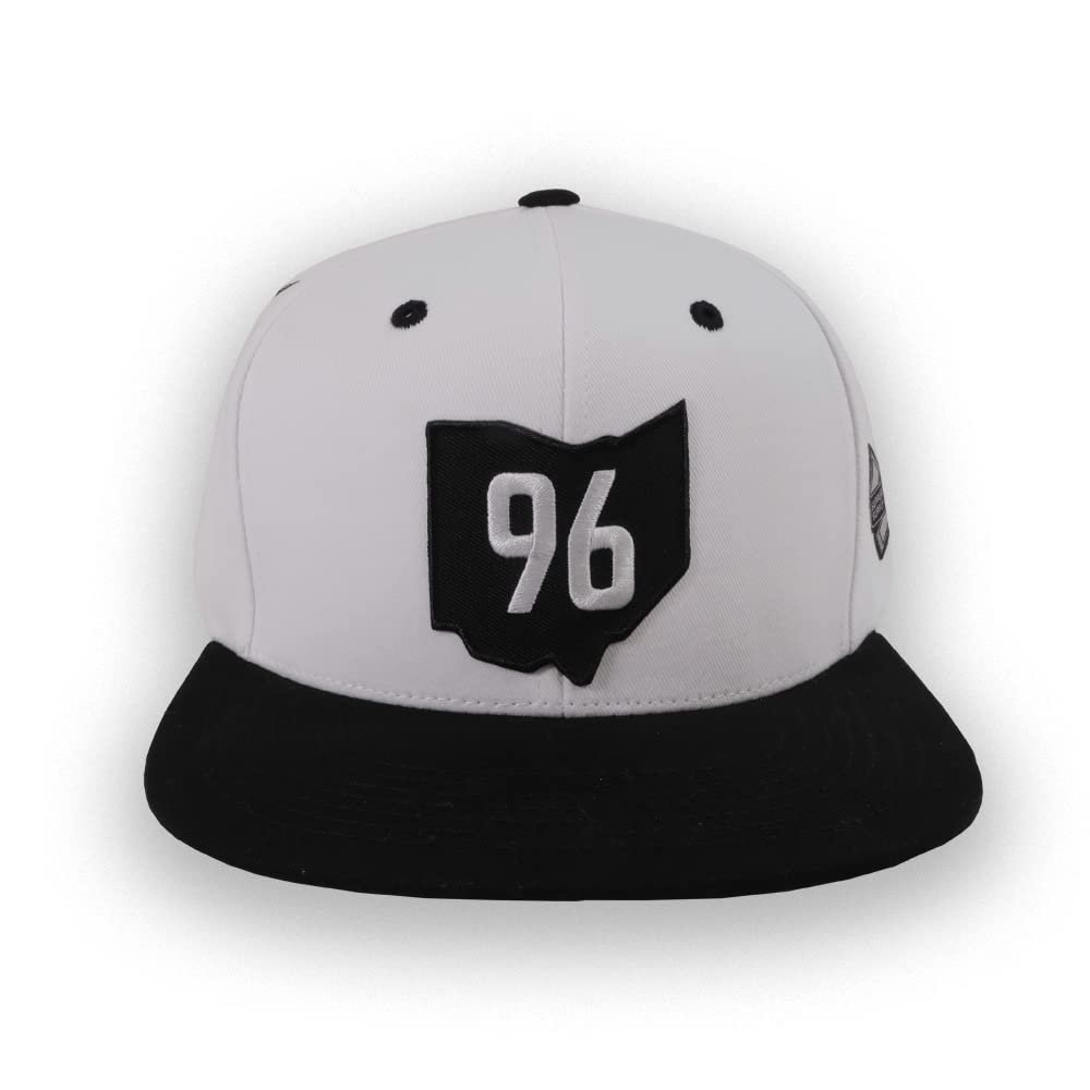 SUPPORTER SUPPLY CO. Columbus Ohio 96 Flat Brim Snapback Hat White/Black