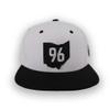 SUPPORTER SUPPLY CO. Columbus Ohio 96 Flat Brim Snapback Hat White/Black view 1