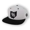 SUPPORTER SUPPLY CO. Columbus Ohio 96 Flat Brim Snapback Hat White/Black view 2