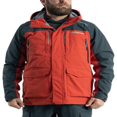 Whitewater Great Lakes Waterproof and Windproof Fishing Jacket with Ripstop Nylon (Buoy Red, XX-Large)