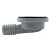 Ambassador Marine - 2 inch Drain, 95 Degree Drain, Low Profile, 1 inch Hose Barb, w/Chain Stopper - Ultra-Mirror Finish - S00-0101-UP-W view 2