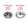 Ambassador Marine - 2 inch Drain, 95 Degree Drain, Low Profile, 1 inch Hose Barb, w/Chain Stopper - Ultra-Mirror Finish - S00-0101-UP-W view 3