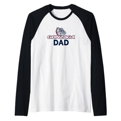 Gonzaga University Bulldogs Dad Raglan Baseball Tee