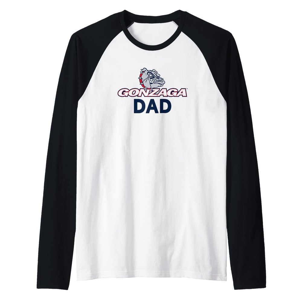 Gonzaga University Bulldogs Dad Raglan Baseball Tee