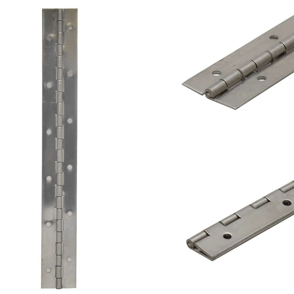 Boat Piano Hinge | Stainless Steel 12 x 1 1/2 Inch Silver