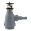 Ambassador Marine - 1-1/2 inch Drain, Flip Trap Sink Drain - with Overflow, 3/4 inch & 1 inch Hose Barb - Brushed Nickel - S01-0508-NP-W view 2