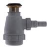 Ambassador Marine - 1-1/2 inch Drain, Flip Trap Sink Drain - with Overflow, 3/4 inch & 1 inch Hose Barb - Brushed Nickel - S01-0508-NP-W view 4