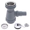 Ambassador Marine - 2 inch Drain, Trap Sink Drain, 1-1/4 inch & 1-1/2 inch Hose Barb, w/Strainer, w/Chain Stopper - Ultra-Mirror Finish - S00-1109-UP-W view 1