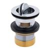 Ambassador Marine - 1-1/2 inch Drain, Flip Drain - with Overflow, Straight, 1-1/4 inch-M Thread Adapter - Chrome - S01-0504-CP-W view 1