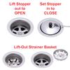 Ambassador Marine - 2 inch Drain, Straight Drain, Low Profile, 1-1/4 inch-M Thread, w/Strainer, w/Chain Stopper - Ultra-Mirror Finish - S00-1104-UP-W view 3