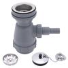Ambassador Marine - 2 inch Drain, Trap Sink Drain, 3/4 inch & 1 inch Hose Barb, w/Strainer, w/Chain Stopper - Ultra-Mirror Finish - S00-1108-UP-W view 1