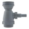 Ambassador Marine - 2 inch Drain, Trap Sink Drain, 3/4 inch & 1 inch Hose Barb, w/Strainer, w/Chain Stopper - Ultra-Mirror Finish - S00-1108-UP-W view 2