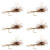 The Fly Fishing Place Calf Tail Parachute Adams Classic Trout Dry Fly Fishing Flies - Set of 6 Flies Size 12 view 1