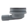 Ambassador Marine - 2 inch Drain, 95 Degree Drain, Low Profile w/Strainer, 1 inch Hose Barb, w/Chain Stopper - Ultra-Mirror Finish - S00-1102-UP-W view 2