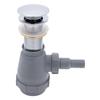 Ambassador Marine - 1 3/4 inch Drain, Touch Trap Sink Drain - with Cover - no Overflow, 3/4 inch & 1 inch Hose Barb - Chrome - V03-0708-CP-W view 1