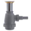 Ambassador Marine - 1 3/4 inch Drain, Touch Trap Sink Drain - with Cover - no Overflow, 3/4 inch & 1 inch Hose Barb - Chrome - V03-0708-CP-W view 4