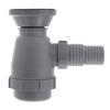 Ambassador Marine - 2 inch Drain, Trap Sink Drain, 1-1/4 inch & 1-1/2 inch Hose Barb, w/Chain Stopper - Ultra-Mirror Finish - S00-0109-UP-W view 4