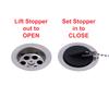 Ambassador Marine - 1-1/2 inch Drain, 95 Degree Drain, Low Profile, 1 inch Hose Barb, w/Chain Stopper - Ultra-Mirror Finish - S01-0101-UP-W view 3