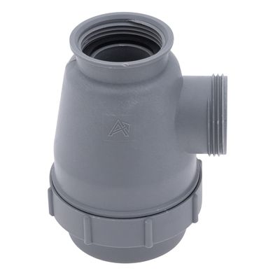 Ambassador Marine - Trap Sink Drain, 1-1/4 inch-M Thread, No Top - 1-1/4 inch-F Port - S00-0016-PL-W