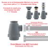 Ambassador Marine - Trap Sink Drain, 1-1/4 inch-M Thread, No Top - 1-1/4 inch-F Port - S00-0016-PL-W view 3