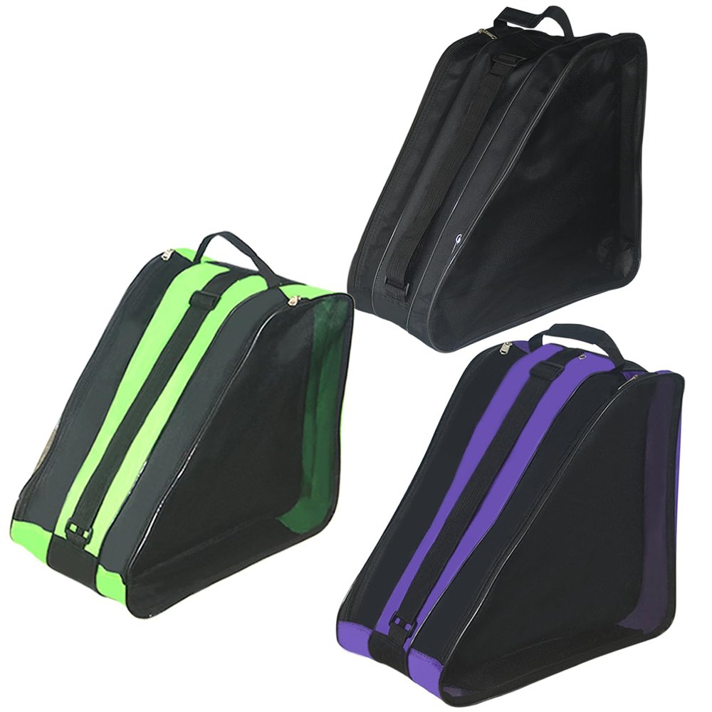 Gooyule Roller Skate Bag, Adjustable Shoulder strap Ice Skate Bags for Girls Boys and Most Adults, Large Capacity Skate Bag Fits Quad Skates, Inline Skate and Most Roller Skating Accessories