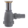 Ambassador Marine - 1 3/4 inch Drain, Touch Trap Sink Drain - with Cover - no Overflow, 1-1/4 inch & 1-1/2 inch Hose Barb - Chrome - V03-0709-CP-W view 4