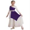 CHICTRY Girls One Shoulder Asymmetrical Praise Dance Dress Worship Lyrical Dance Costume Liturgical Dancewear Purple 10 Years view 3