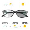 MIRYEA Photochromic Nearsighted Distance Glasses Transition Sunglasses For Men Women Retro Myopia Glasses TR90 Lightweight Negative Power Shortsighted Black Full Frame Eyewear Anit Glare UV Protection view 1