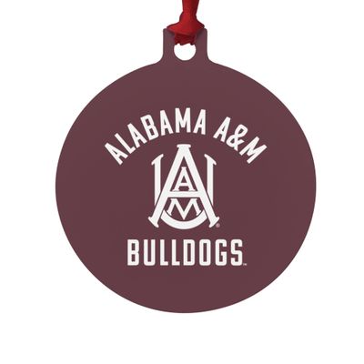 GRAPHICS & MORE Alabama A&M University Bulldogs Logo Aluminum Holiday Christmas Tree Ornament - 3.0" (7.6 cm) x 3.37" (8.6 cm)