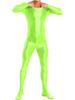 Jugaoge Mens Shiny Oil Round Neck Lingerie Catsuits Footed Stretchy Long Sleeve Bodysuit Swimsuit Fluorescent Green Medium view 1