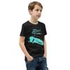 1991 Camaro Heartbeat of America Retro Miami Nights Car Club Custom Youth Short Sleeve T-Shirt Black view 2