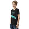 1991 Camaro Heartbeat of America Retro Miami Nights Car Club Custom Youth Short Sleeve T-Shirt Black view 3