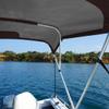 Oceansouth 3 Bow Bimini Top 6ft Length. Bows Frame Sun Shade Boat Waterproof Cover Boot Storage Strap Giant Bow Large Big Fishing (Maroon, 61"-66") view 3