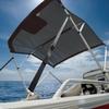 Oceansouth 3 Bow Bimini Top 6ft Length. Bows Frame Sun Shade Boat Waterproof Cover Boot Storage Strap Giant Bow Large Big Fishing (Maroon, 61"-66") view 4