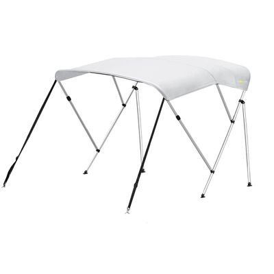 Oceansouth 3 Bow Bimini Top 6ft Length. Bows Frame Sun Shade Boat Waterproof Cover Boot Storage Strap Giant Bow Large Big Fishing (White, 61"-66")