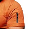 Men's Muscle V Neck Gym Workout T Shirt Arm Stitching Zipper Pocket Tee Top Fashion Casual Slim Fit Short Sleeve (Orange,US Size 4XL Asia 5XL) view 3