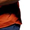 Men's Muscle V Neck Gym Workout T Shirt Arm Stitching Zipper Pocket Tee Top Fashion Casual Slim Fit Short Sleeve (Orange,US Size 4XL Asia 5XL) view 4