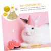 BCOATH 2sets Bunny Clothes for Guinea Pigs Breathable Costume Pet Dress-up for view 4