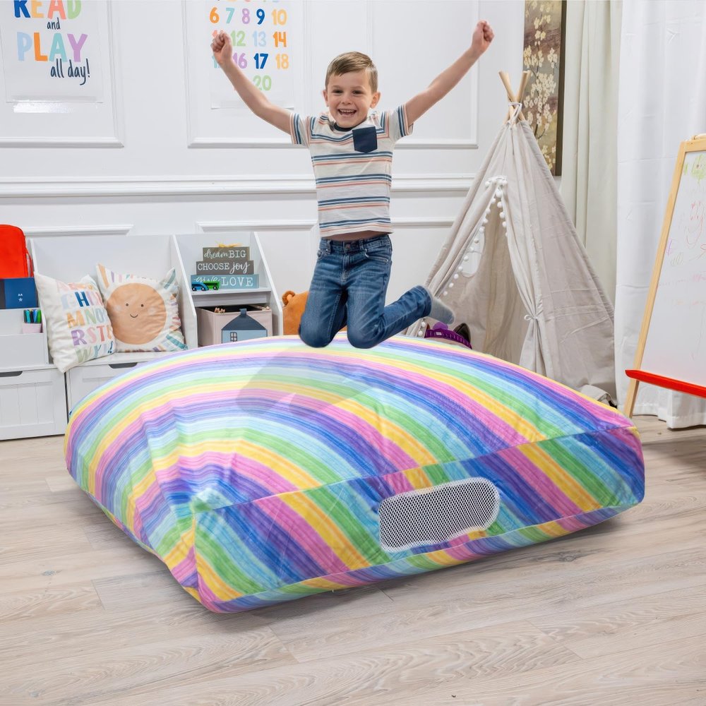Foamma Crash Pad  (36 X 36) (3 Ft X 3 Ft)  Sensory Crash Pad with Foam Blocks for Autistic Kids, Soft Fabric & Washable Cover  Ideal for Kids and Adults to Jump, Play, or Relax
