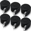 6 Pcs Yoga Strap for Stretching 8 Ft Yoga Exercise Adjustable Straps Bands with Safe Adjustable D Ring Buckle for Pilates Gym Workouts Fitness Improves Sitting Posture(Black) view 1