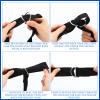 6 Pcs Yoga Strap for Stretching 8 Ft Yoga Exercise Adjustable Straps Bands with Safe Adjustable D Ring Buckle for Pilates Gym Workouts Fitness Improves Sitting Posture(Black) view 4