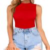 CLOZOZ Turtle Neck Tank Tops for Women Sleeveless Mock Neck Turtlenecks Slim Fitted Tops view 1
