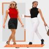 CLOZOZ Turtle Neck Tank Tops for Women Sleeveless Mock Neck Turtlenecks Slim Fitted Tops view 4