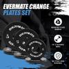 EVERYMATE Black Change Weight Plates 1.25LB Set Fractional Plate Olympic Bumper Plates for Cross Training Bumper Weight Plates Steel Insert Strength Training Weight Plates view 3