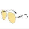 WIRUN Night Driving Glasses Men Women - Anti-Glare Polarized UV400 Yellow Safety Night Vision Glasses for Driving Fishing (Silver) view 1