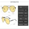 WIRUN Night Driving Glasses Men Women - Anti-Glare Polarized UV400 Yellow Safety Night Vision Glasses for Driving Fishing (Silver) view 2